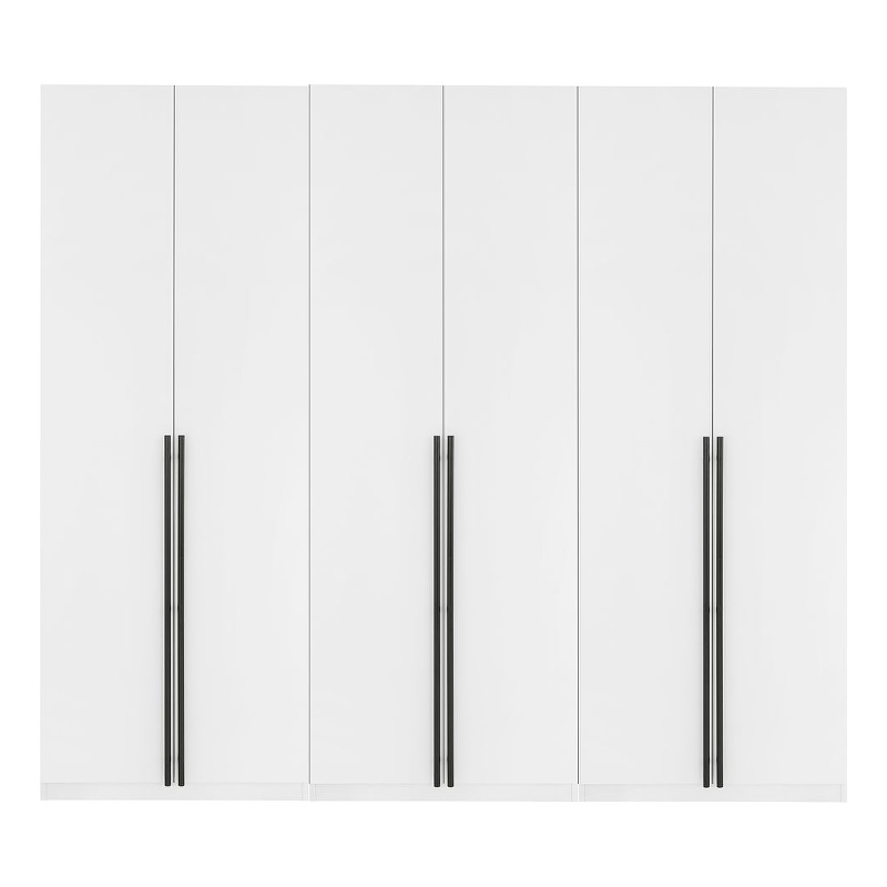 Lee Wardrobe Closet 3.0 from Engineered Wood in White - Set of 3