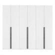 Lee Wardrobe Closet 3.0 from Engineered Wood in White - Set of 3