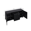 Sheridan 4-Piece Engineered Wood Bookcase TV Stand Sideboard End Table in Black