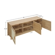 Sheridan 4-PC Engineered Wood Bookcase TV Stand Sideboard End Table in Natural