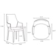 Manhattan Comfort 6-Piece Kara Solid Wood Dining Side and Arm Chairs in Blue
