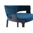 Manhattan Comfort 6-Piece Kara Solid Wood Dining Side and Arm Chairs in Blue