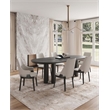 6-Piece Kara Dining Side and Arm Chairs from Solid Wood in Light Gray