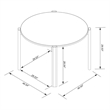 Gales Round 46.54 Dining Table from Engineered Wood in Beige - Set of 5