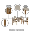 Gales Round 46.54 Dining Table from Engineered Wood in Beige - Set of 5