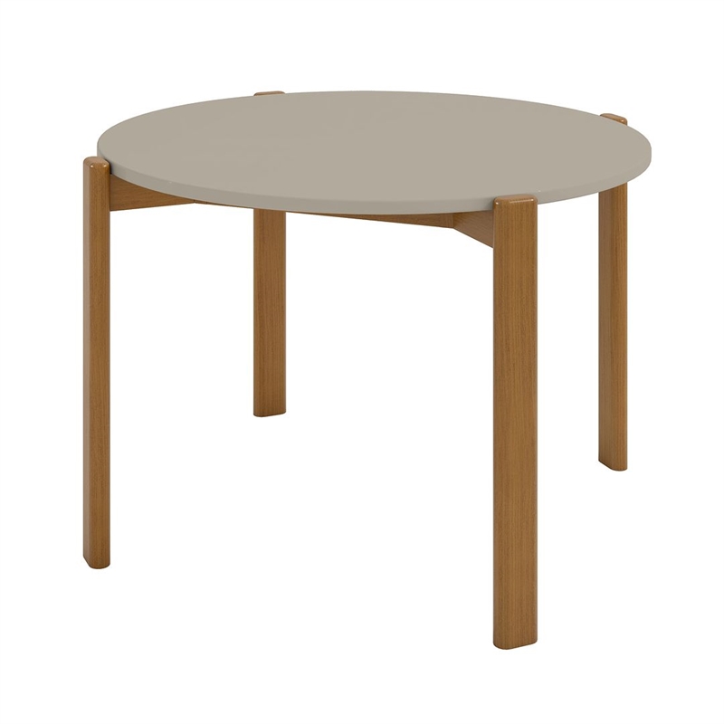 Gales Round 46.54 Dining Table from Engineered Wood in Beige - Set of 5