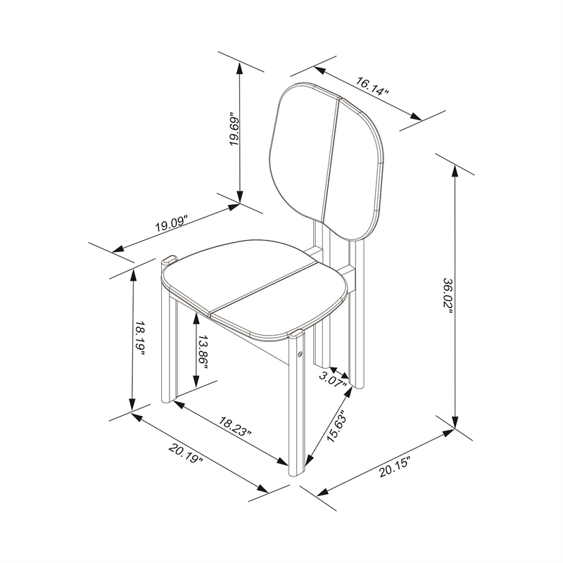 Gales Round 46.54 Dining Table from Engineered Wood in White - Set of 5