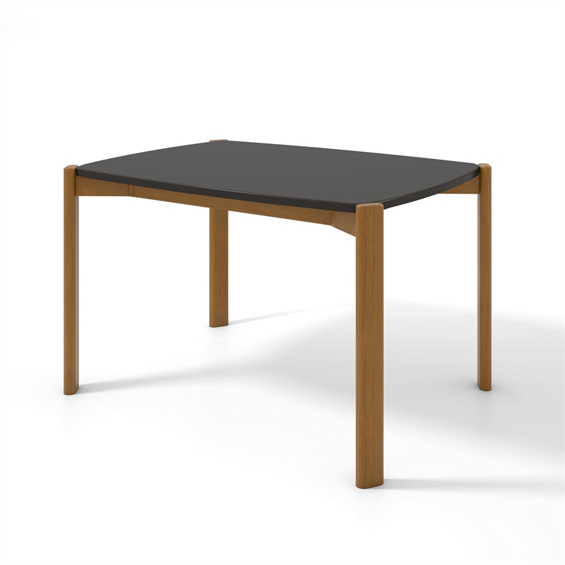Gales Round 47.24 Dining Table from Engineered Wood in Black - Set of 5