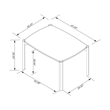 Gales Round 47.24 Dining Table from Engineered Wood in Beige - Set of 5