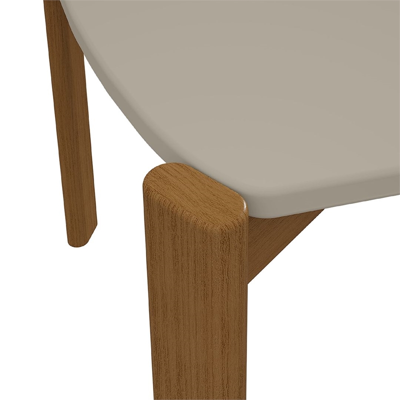 Gales Round 47.24 Dining Table from Engineered Wood in Beige - Set of 5