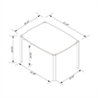 Gales Round 47.24 Dining Table from Engineered Wood in White - Set of 5