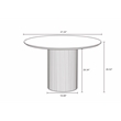 5-Piece Hathaway Round Solid Wood Dining Table with 4 Versailles  Dining Chairs