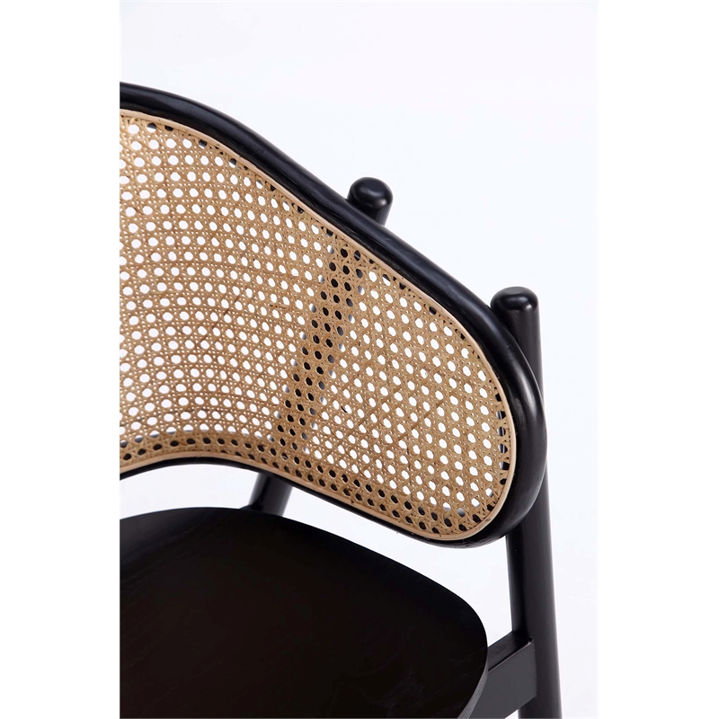 5-Piece Hathaway Round Solid Wood Dining Table with 4 Versailles  Dining Chairs