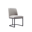 Manhattan Comfort Serena 6 Piece Dining Set with Steel Base in Light Gray