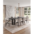 8-Piece Kara Dining Side and Arm Chairs from Solid Wood in Light Gray
