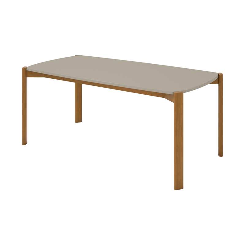 Gales 70.87 Dining Table from Engineered Wood in Beige - Set of 7
