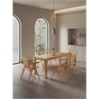 7-Piece Rockaway  70.86  Dining Set in Natural with 6 Hamlet Side and Arm Chairs