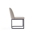 Manhattan Comfort Serena 8 Piece Dining Set with Steel Base in Cream