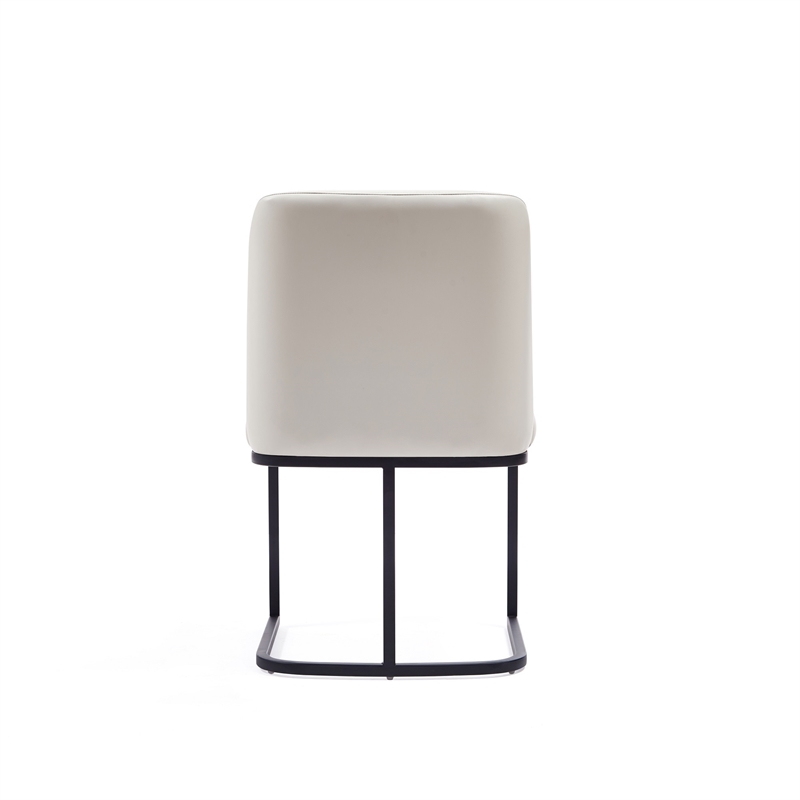Manhattan Comfort Serena 8 Piece Dining Set with Steel Base in Cream