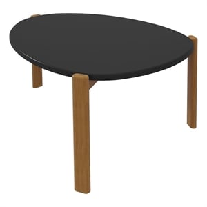 Manhattan Comfort Gales Coffee Table from Engineered Wood in Matte Black