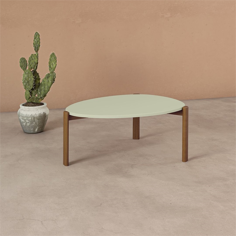 Manhattan Comfort Gales Coffee Table Engineered Wood in Pistachio Green