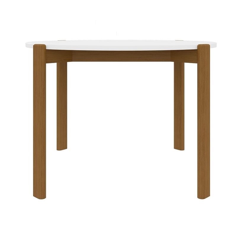 Manhattan Comfort Gales Round 46.54 Dining Table from Engineered Wood in White