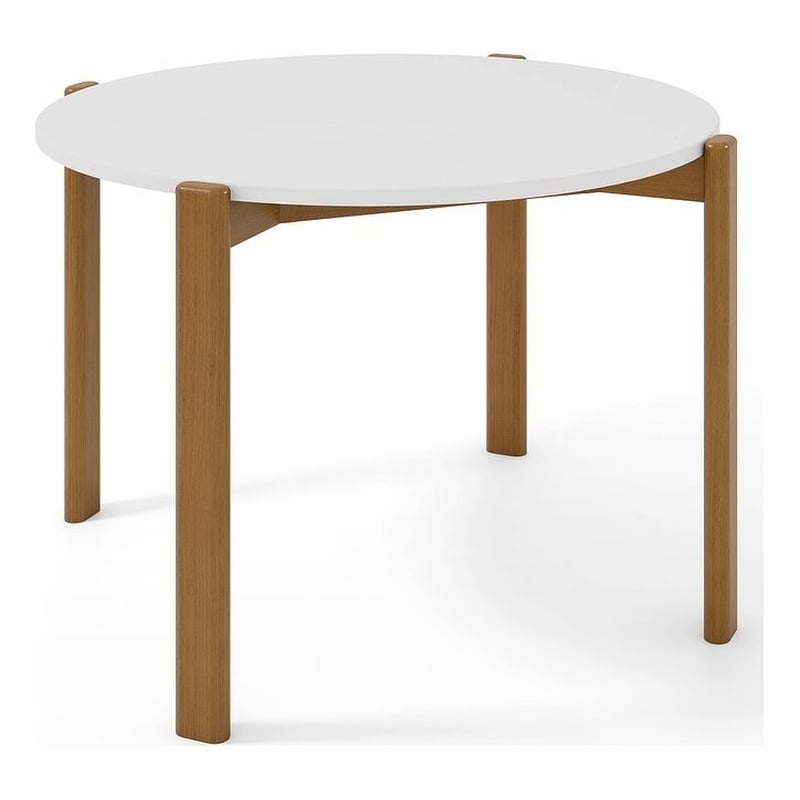 Manhattan Comfort Gales Round 46.54 Dining Table from Engineered Wood in White