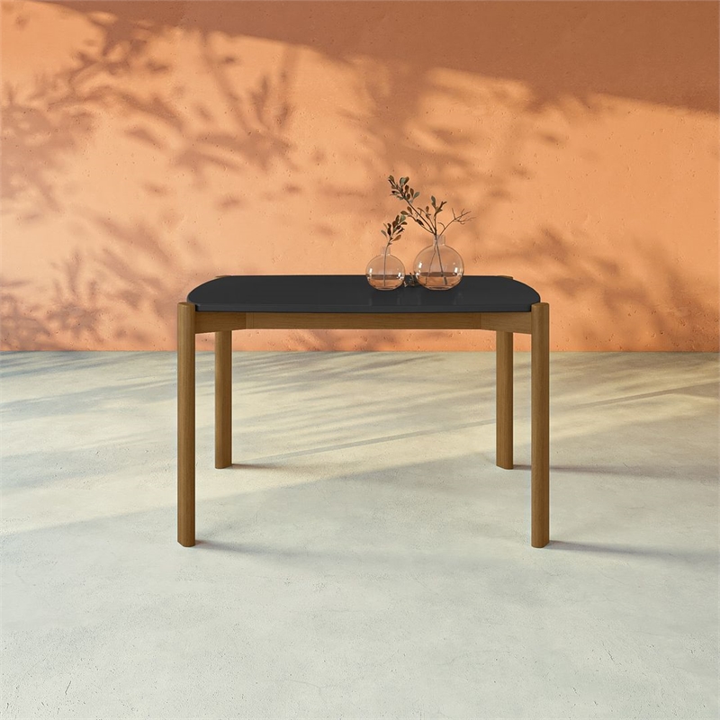 Manhattan Comfort Gales 47.24 Dining Table from Engineered Wood in Matte Black