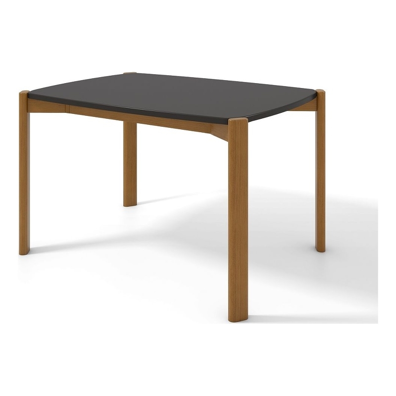 Manhattan Comfort Gales 47.24 Dining Table from Engineered Wood in Matte Black