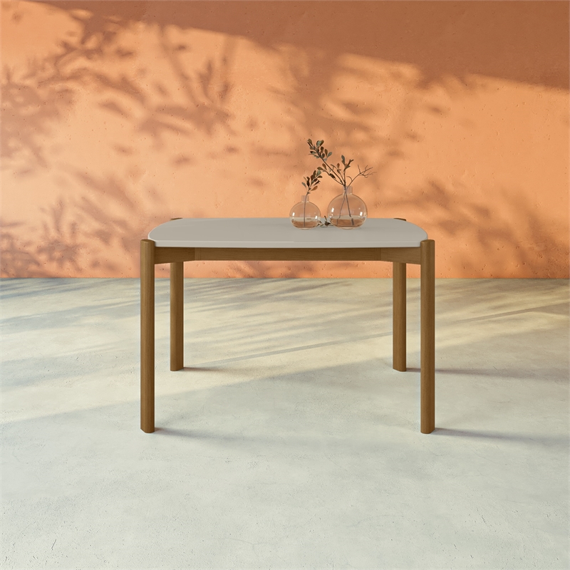 Manhattan Comfort Gales 47.24 Dining Table from Engineered Wood in Beige