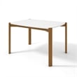 Manhattan Comfort Gales 47.24 Dining Table from Engineered Wood in Matte White