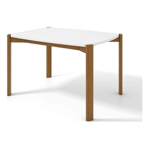 Manhattan Comfort Gales 47.24 Dining Table from Engineered Wood in Matte White
