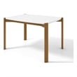 Manhattan Comfort Gales 47.24 Dining Table from Engineered Wood in Matte White