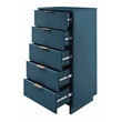 2-Piece Granville Solid Wood Tall Narrow and Standard Dresser Set in Blue