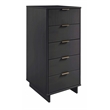 2-Piece Granville Solid Wood Tall Narrow and Standard Dresser Set in Dark Grey