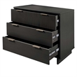 2-Piece Granville Solid Wood Tall Narrow and Standard Dresser Set in Dark Grey