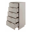 2-Piece Granville Solid Wood Tall Narrow and Standard Dresser Set in Light Grey
