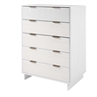 2-Piece Granville Solid Wood Tall Chest and Standard Dresser Set in White