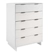2-Piece Granville Solid Wood Tall Chest and Standard Dresser Set in White