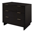 2-Piece Granville Solid Wood Tall Chest and Standard Dresser Set in Black