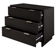 2-Piece Granville Solid Wood Tall Chest and Standard Dresser Set in Black