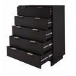 2-Piece Granville Solid Wood Tall Chest and Standard Dresser Set in Black