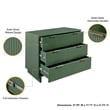 2-Piece Granville Solid Wood Tall Chest and Standard Dresser Set in Sage Green