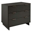 2-Piece Granville Solid Wood Tall Chest and Standard Dresser Set in Dark Grey