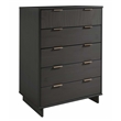 2-Piece Granville Solid Wood Tall Chest and Standard Dresser Set in Dark Grey