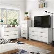 3-Piece Granville Solid Wood Tall Narrow Chest Double Dresser & Standard Dresser