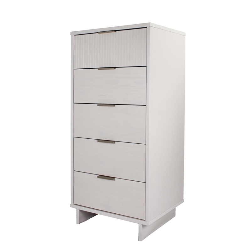 3-Piece Granville Solid Wood Tall Narrow Chest Double Dresser & Standard Dresser
