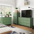 3-Piece Granville Solid Wood Tall Narrow Chest Double Dresser & Standard Dresser