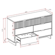 3-Piece Granville Solid Wood Tall Narrow Chest Double Dresser & Standard Dresser