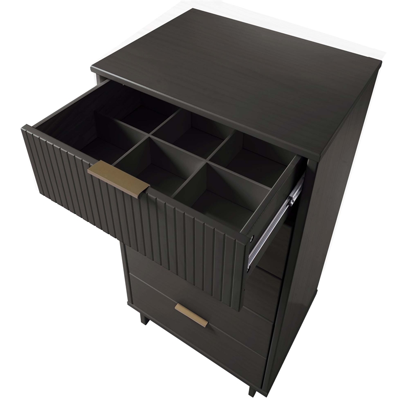 3-Piece Granville Solid Wood Tall Narrow Chest Double Dresser & Standard Dresser